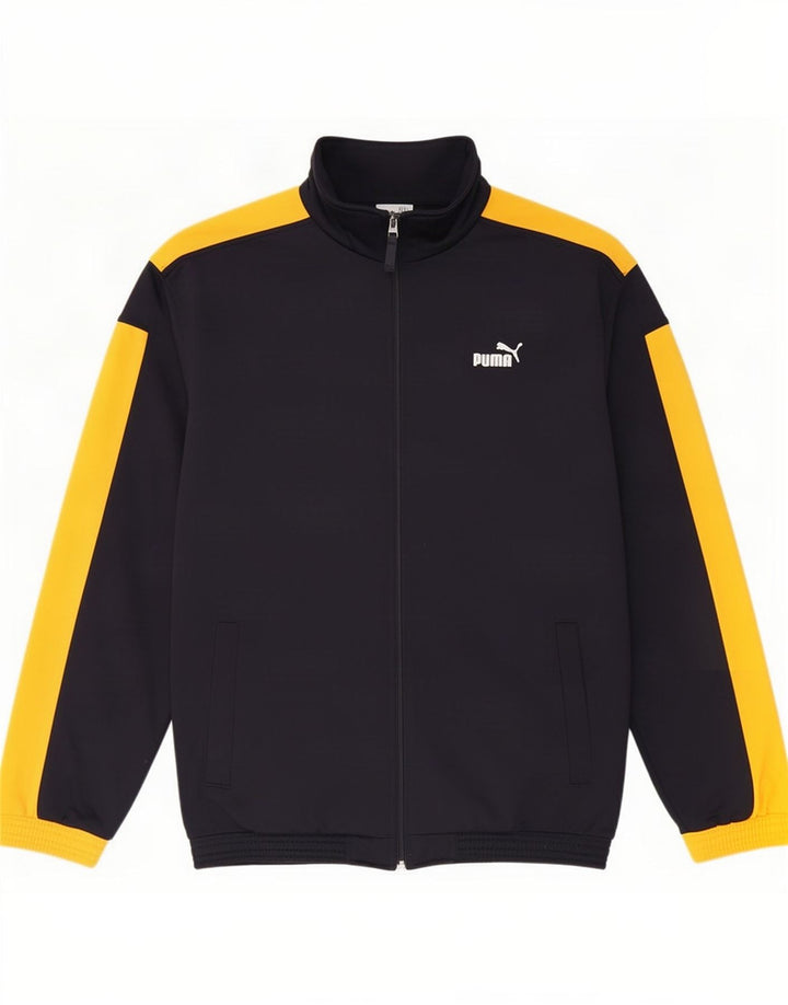 Puma Veste de Survêtement Garçon 15-16 ans Bleu Marine Colorblock Polyester