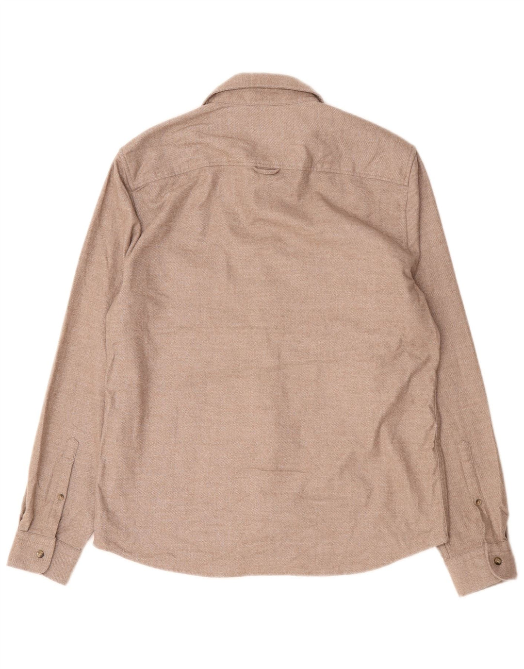 Reiss Chemise en flanelle coupe classique XL pour homme Beige Moucheté Polyester