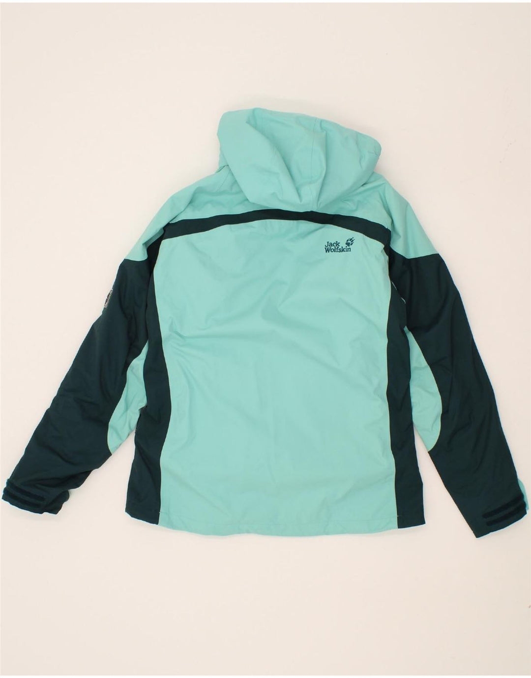 JACK WOLFSKIN Veste coupe-vent à capuche pour femme UK 12/14 Vert moyen
