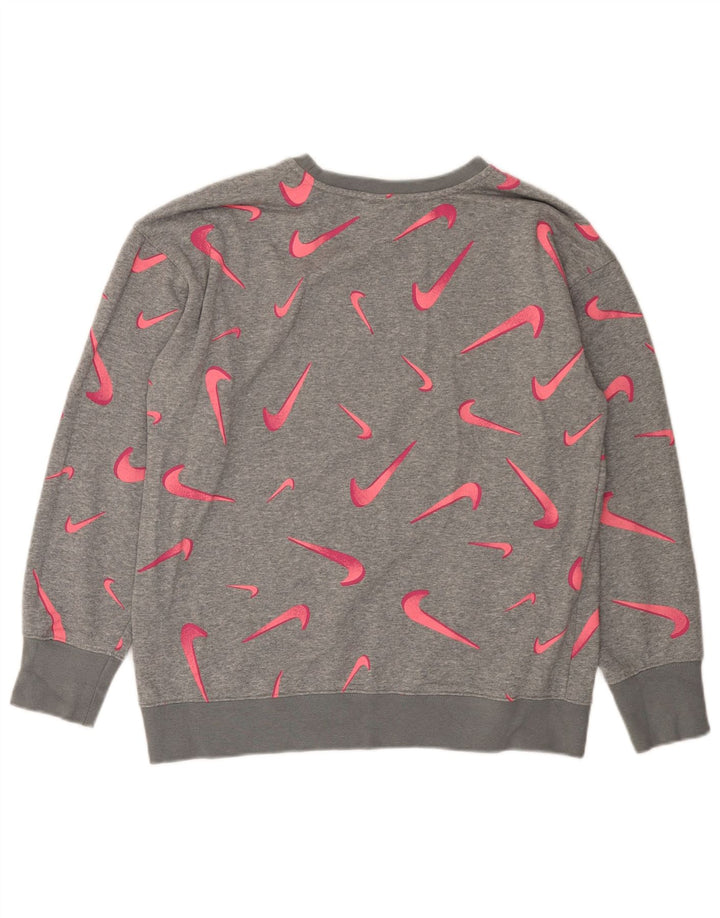 NIKE Sweat-shirt graphique pour fille 13-14 ans XL Gris Géométrique