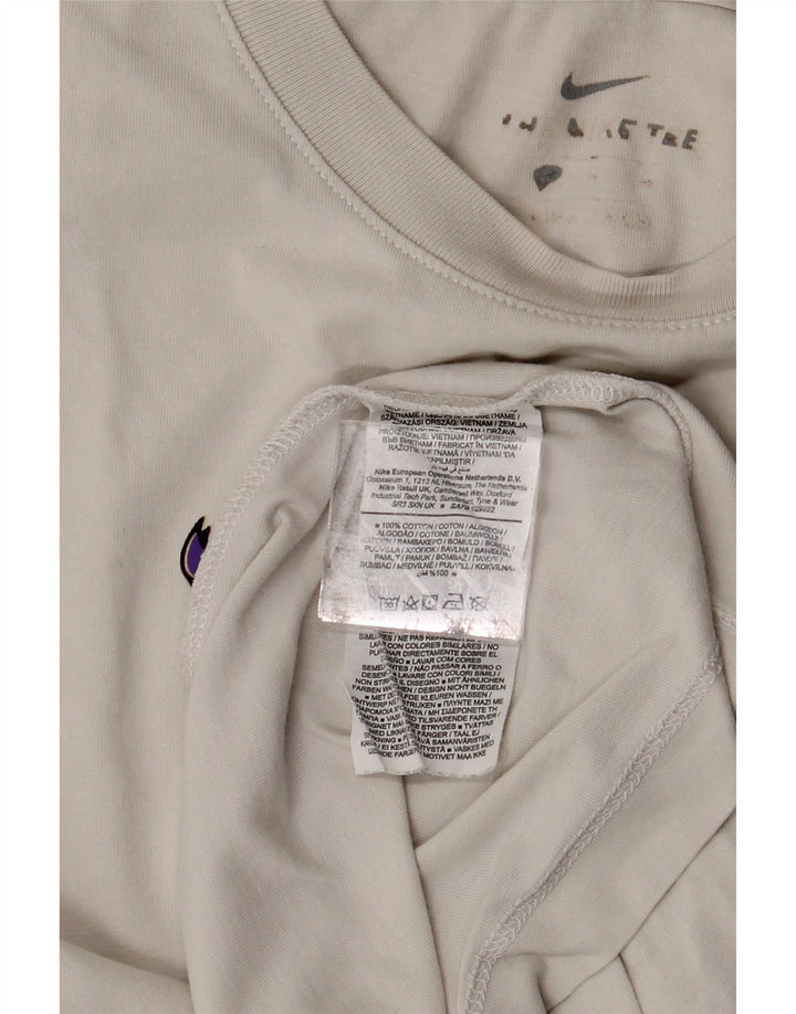 NIKE T-shirt graphique pour homme en coton blanc cassé