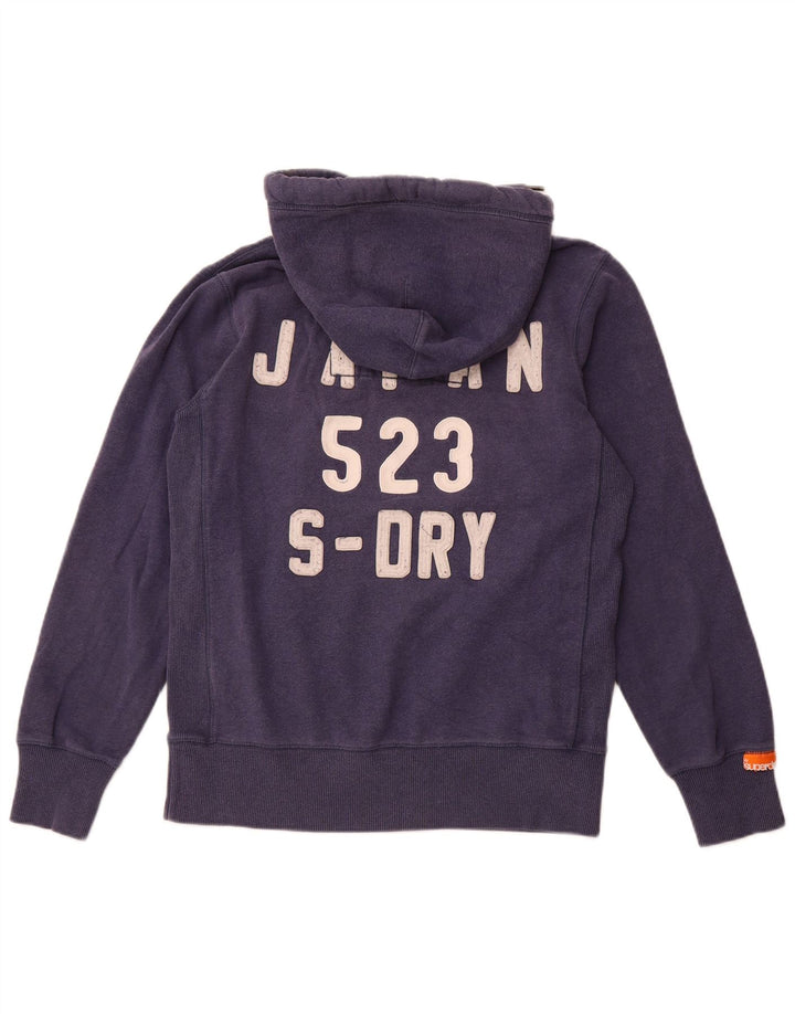 SUPERDRY Pull à Capuche Graphique Homme Bleu Marine Moyen Coton