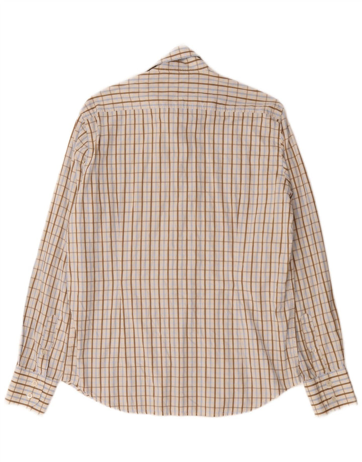 Ted Baker Chemise homme taille 3 coton à carreaux beige moyen