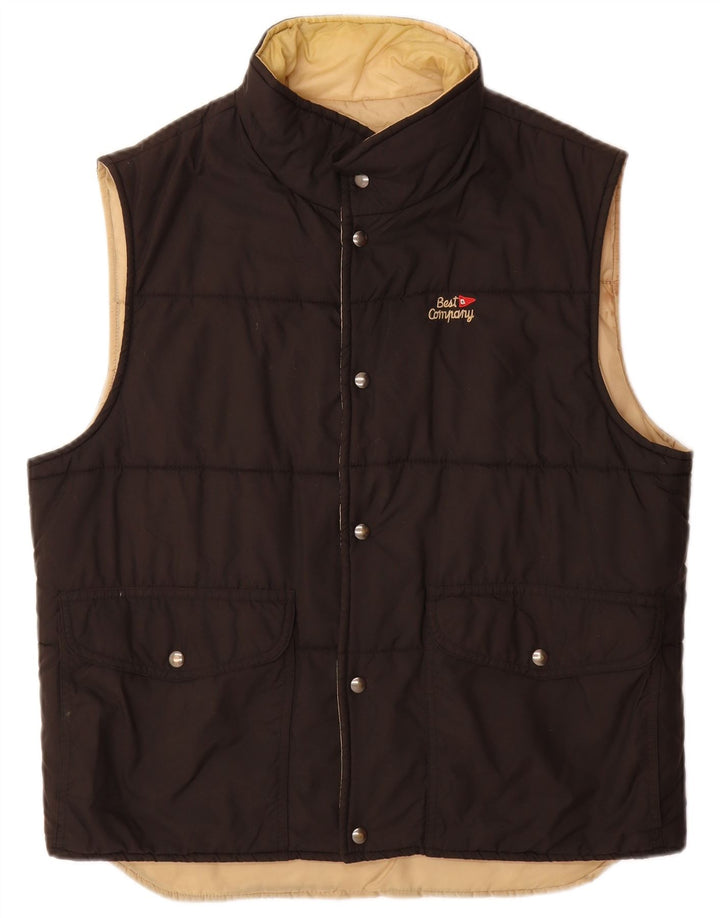 Best Company Gilet rembourré pour homme UK 38 Medium Noir