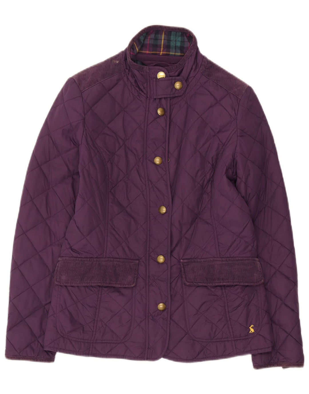 Joules Veste matelassée pour femme UK 10 Small Violet Polyester
