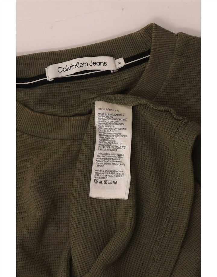 Calvin Klein Jeans Haut graphique à manches longues pour homme en coton kaki moyen