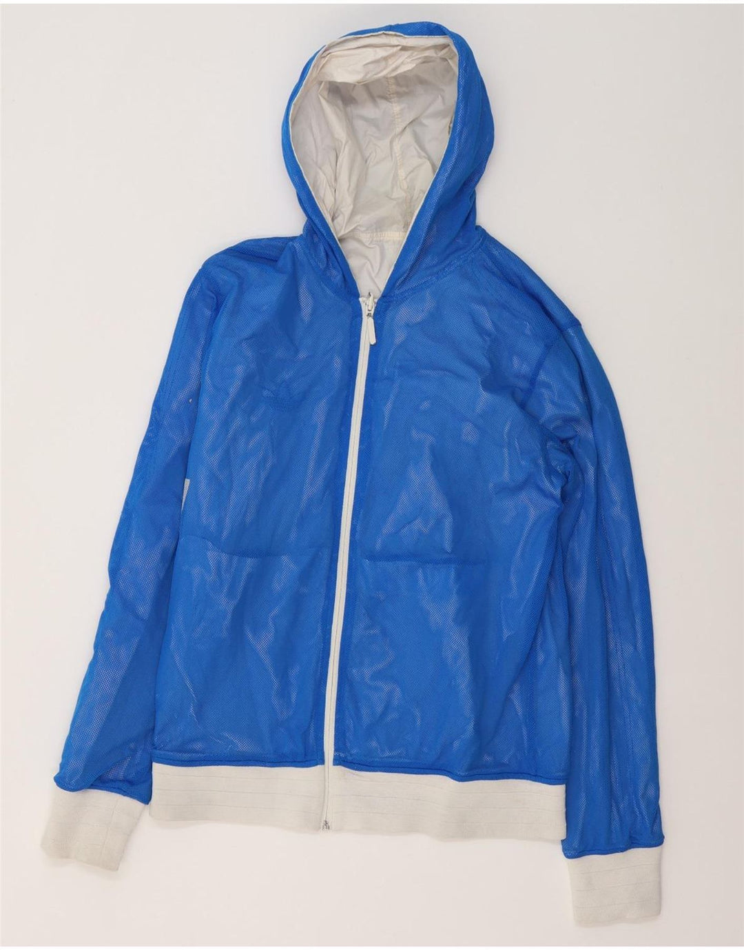 Adidas Veste réversible à capuche graphique pour homme UK 38 Blanc moyen Colourblock