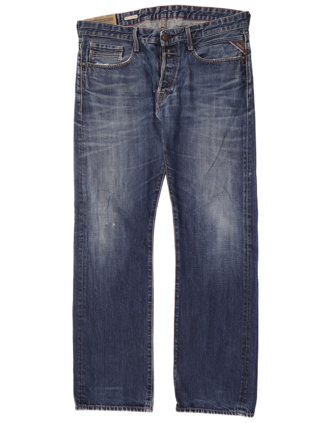 Replay Jean Droit Billstrong Homme W38 L35 Bleu