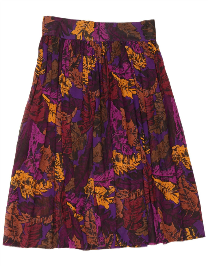 jupe plissée femme vintage US 6 Medium W32 Floral multicolore