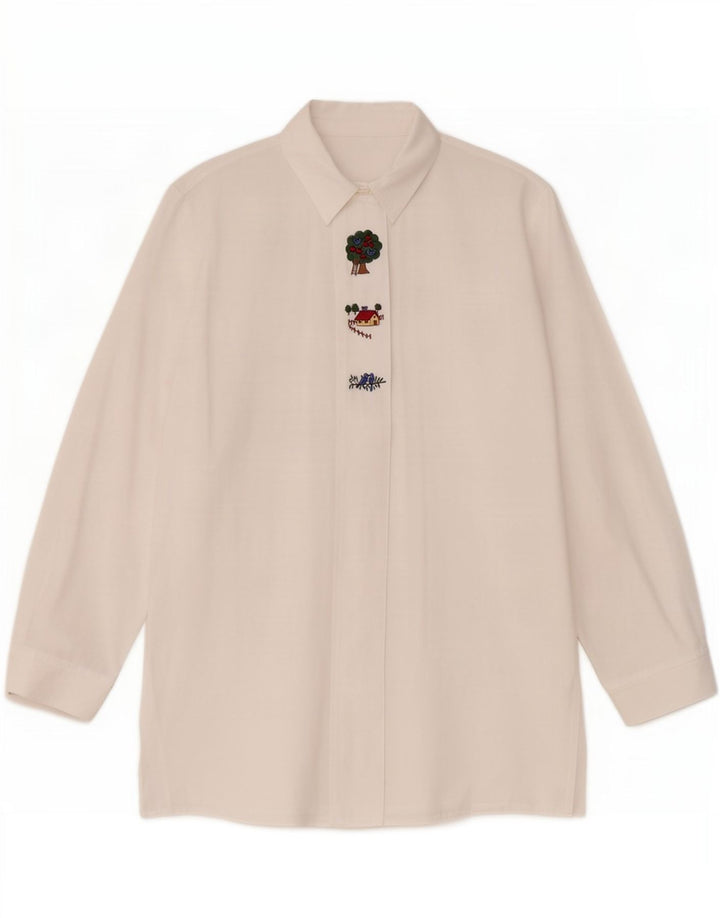 chemise femme vintage UK 16 Grand Blanc