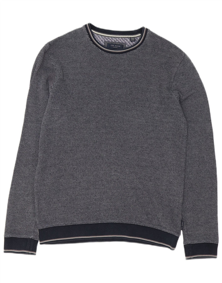 Ted Baker Sweat-shirt pour homme Taille 2 Petit Bleu marine Coton