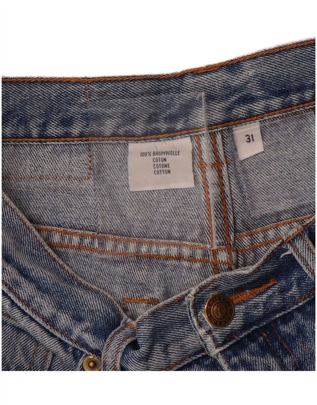 VINTAGE Womens Denim Shorts W31 Medium  Blue Cotton
