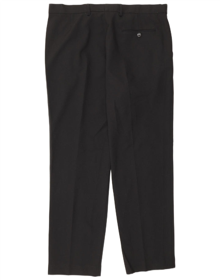 Marks & Spencer Pantalon de costume droit coupe droite pour homme W36 L31 Noir
