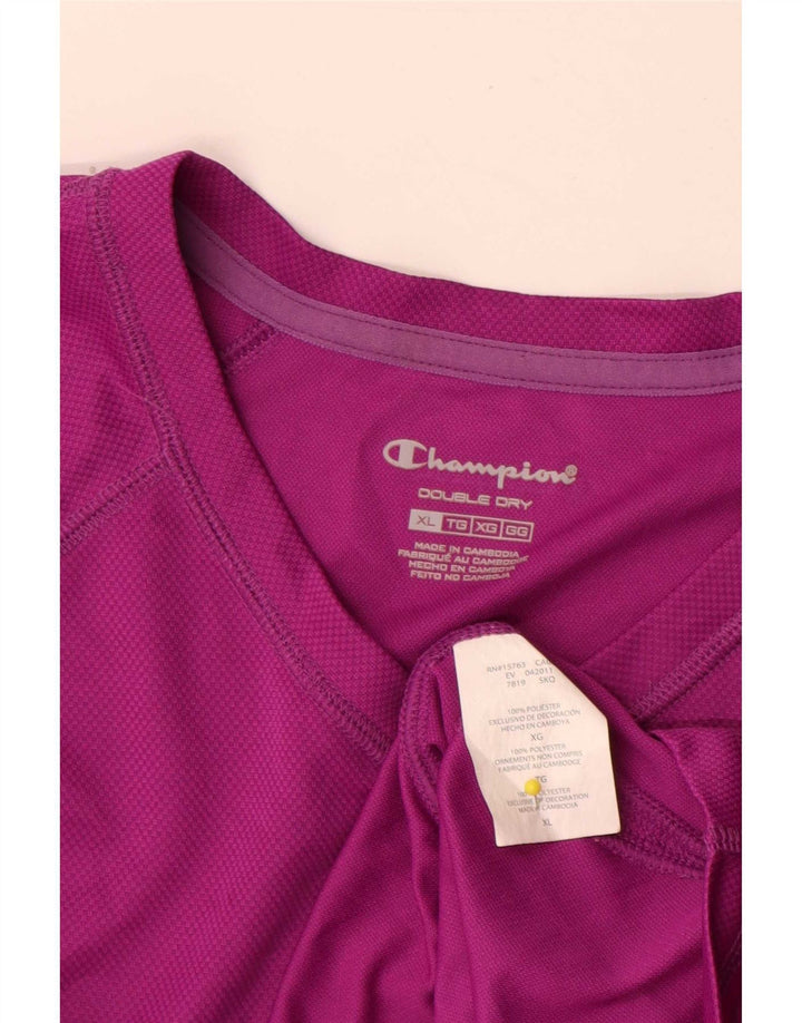 Champion T-Shirt Femme Top UK 18 XL Rose Polyester
