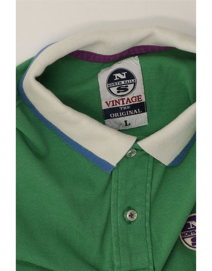 North Sails Polo de Rugby Homme Large Rayé Vert