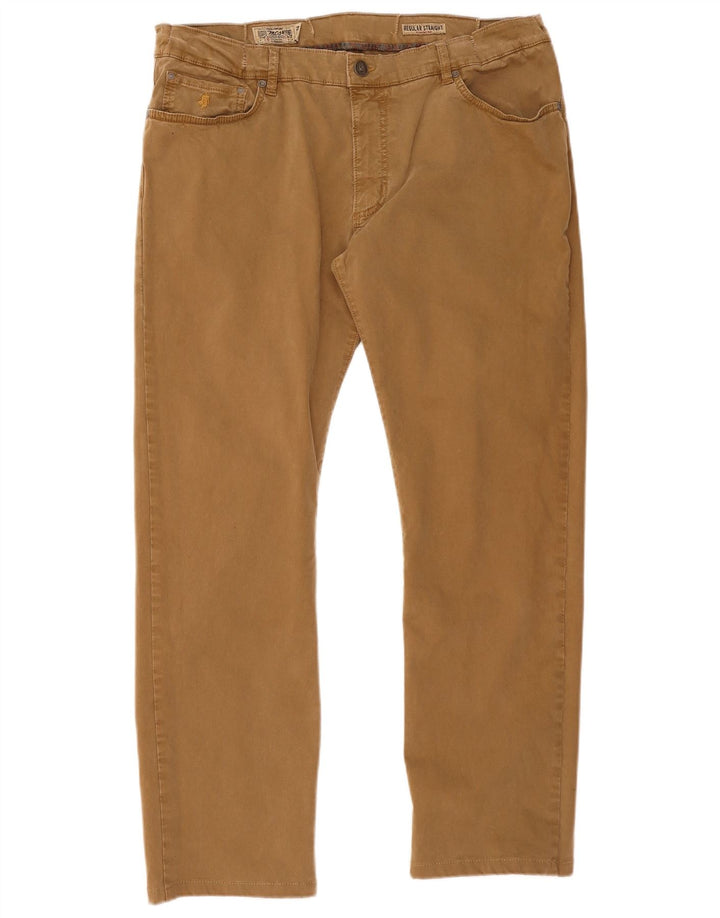 Marlboro Classics Pantalon décontracté droit régulier pour homme W40 L31 Marron
