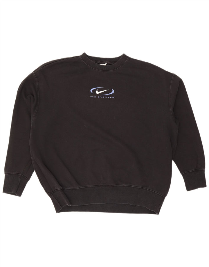 Nike Sweat-shirt coupe ample graphique en coton noir moyen pour homme
