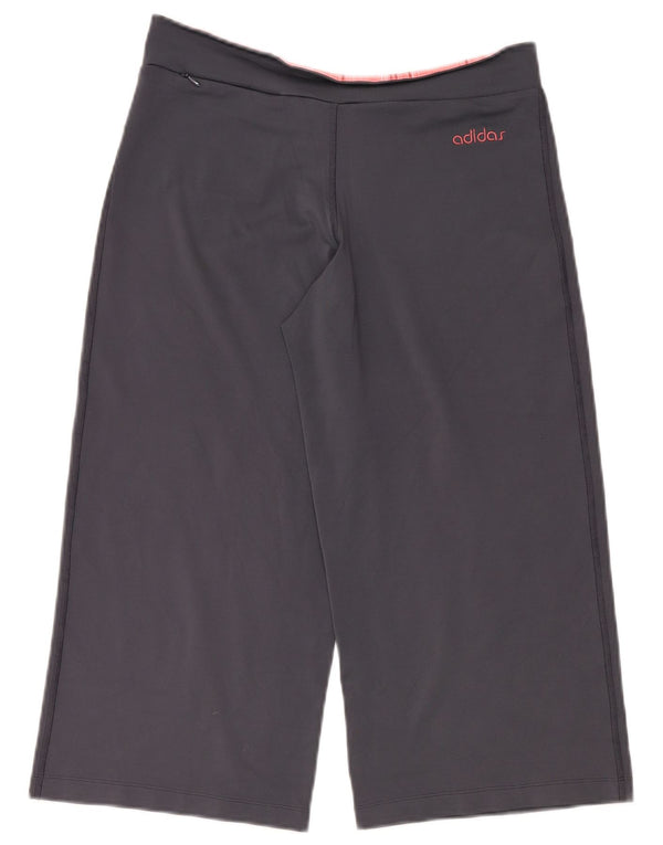 ADIDAS Pantalon de survêtement Capri Wide Leg pour femme UK 16 Large Bleu marine