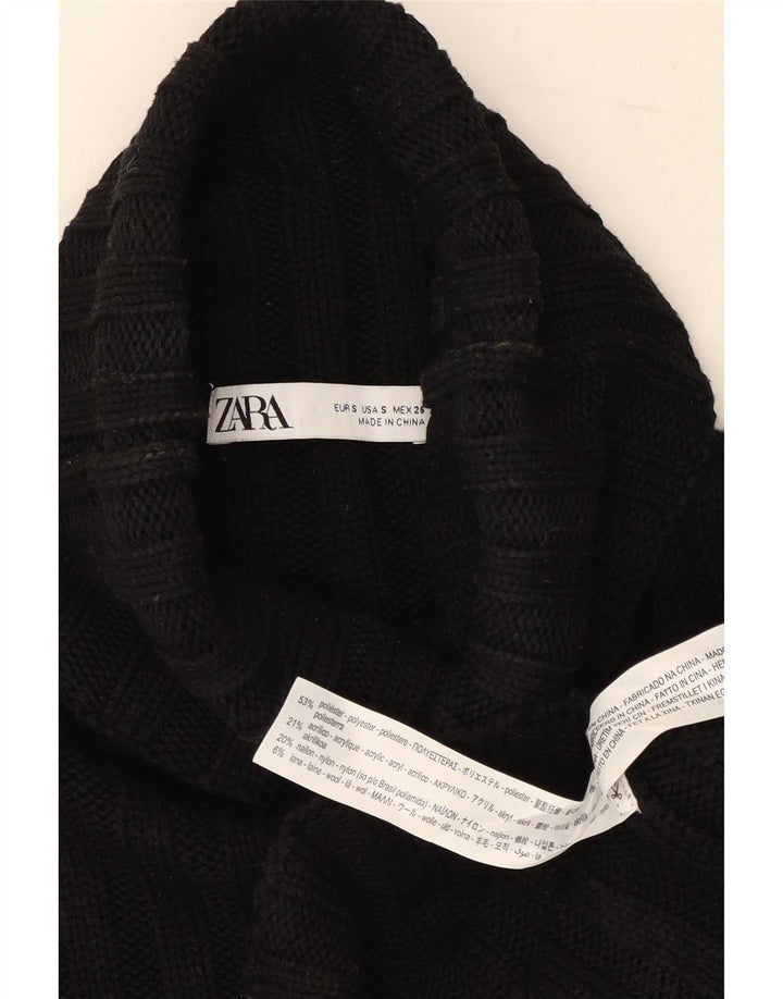 Zara Femme Gilet Débardeur UK 10 Petit Noir Polyester