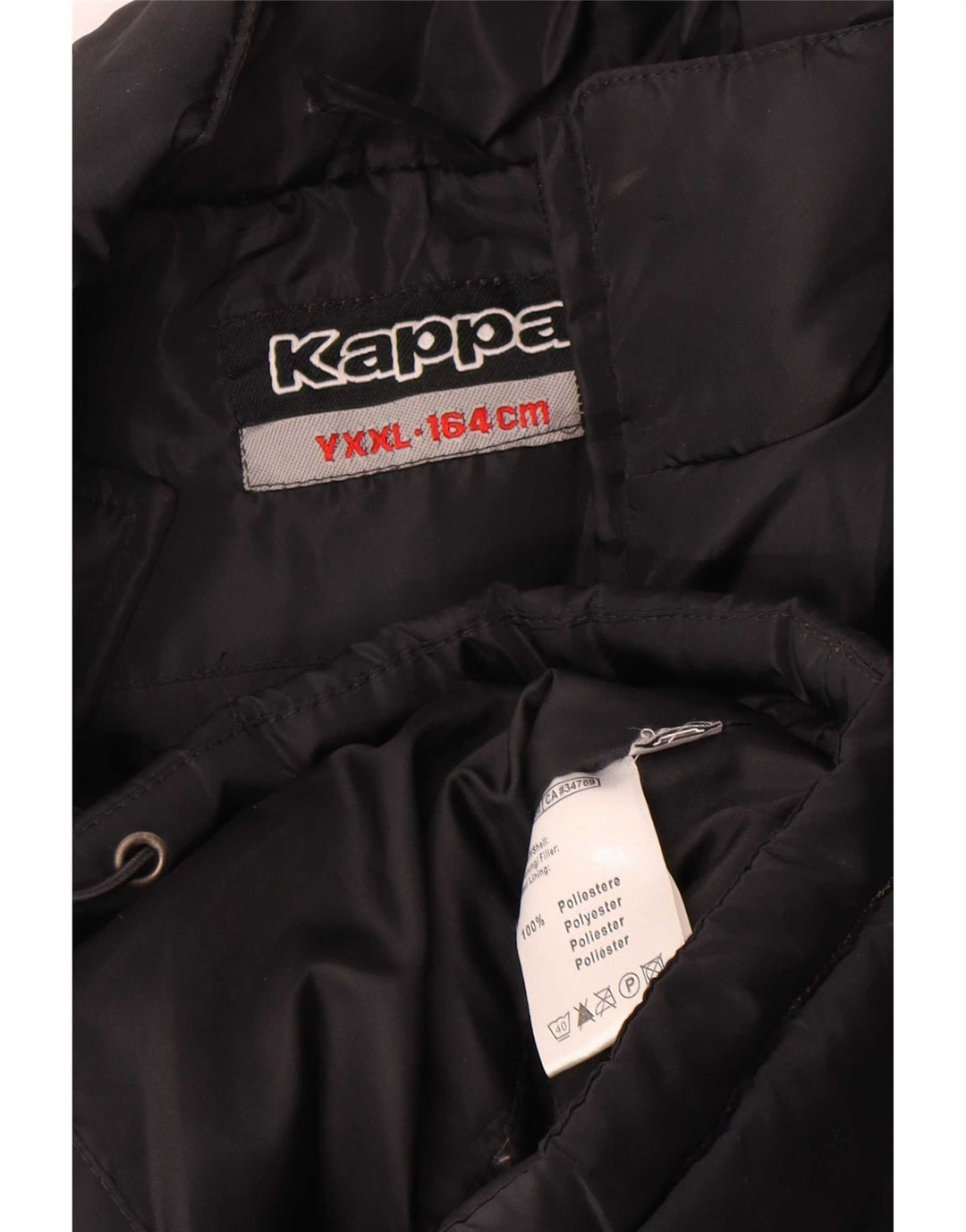 Kappa Veste matelassée graphique pour garçon 13-14 ans 2XL Noir Polyester