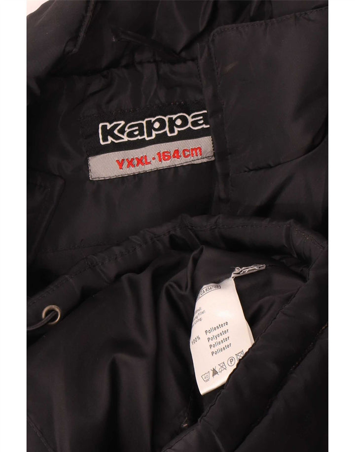Kappa Veste matelassée graphique pour garçon 13-14 ans 2XL Noir Polyester