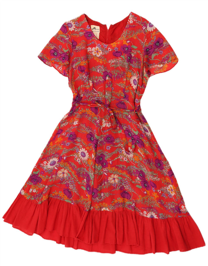 Arnel Robe trapèze pour femme EU 42 Grand rouge floral