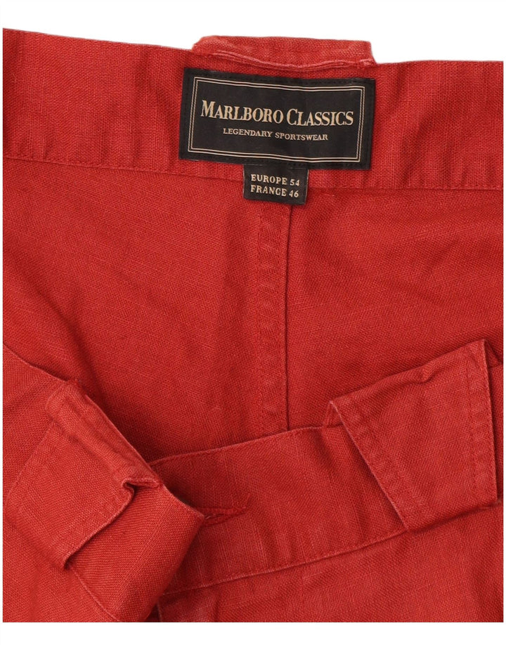 Marlboro Classics Short cargo pour homme EU 54 2XL W34 Lin rouge