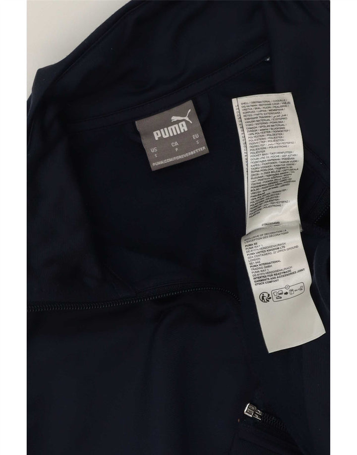 Puma Veste de survêtement pour homme Taille S Bleu marine Colorblock Polyester