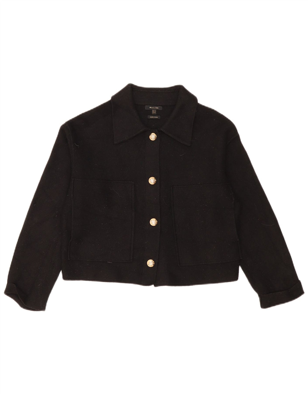 Massimo Dutti Veste boléro surdimensionnée pour femme UK 6 XS Noir