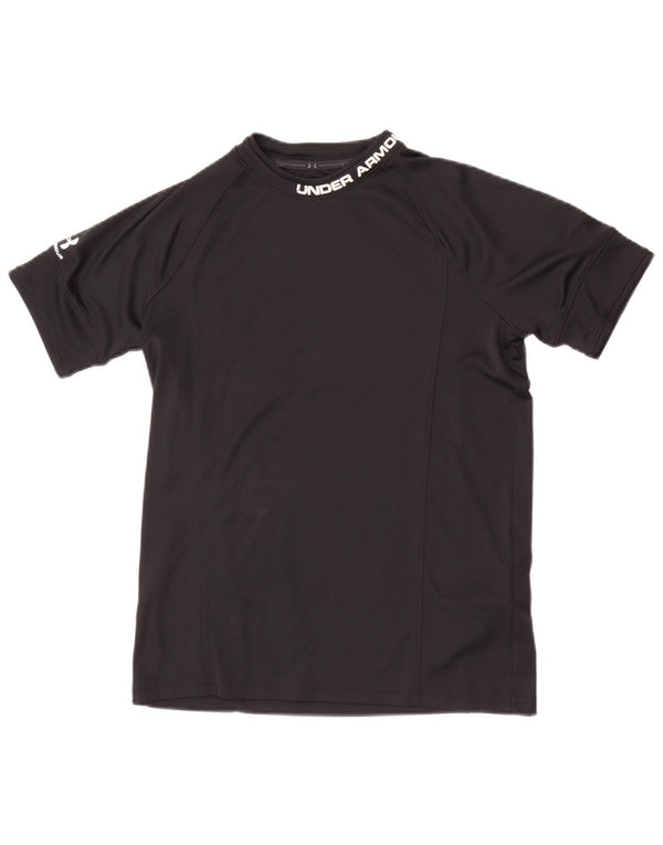 Under Armour Heat Gear Graphic T-Shirt Top 13-14 Ans XL Noir