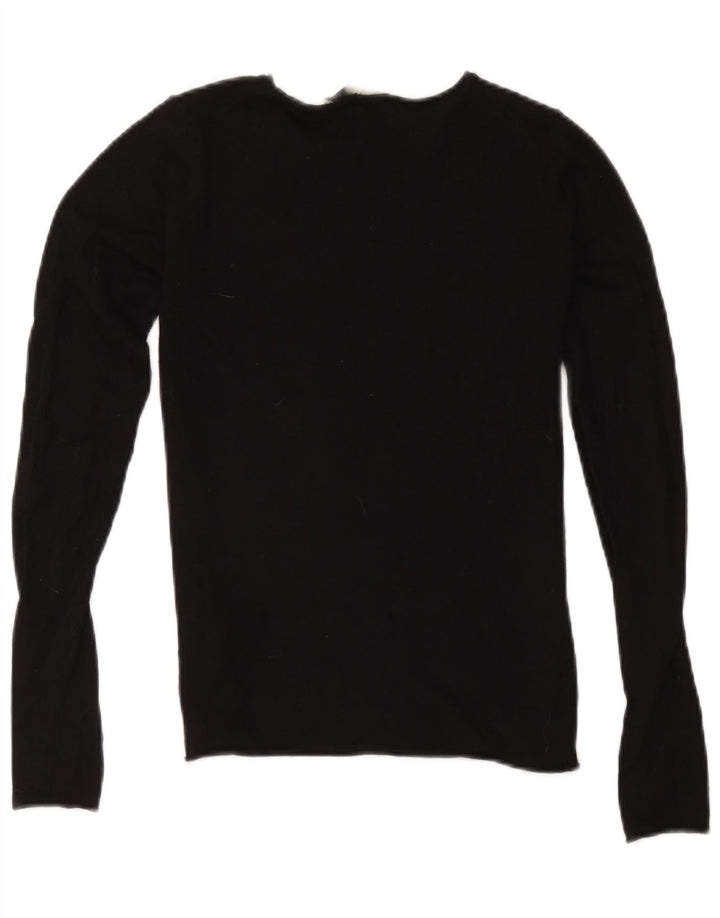 Zara Haut à manches longues pour femme UK 10 Small Noir Modal