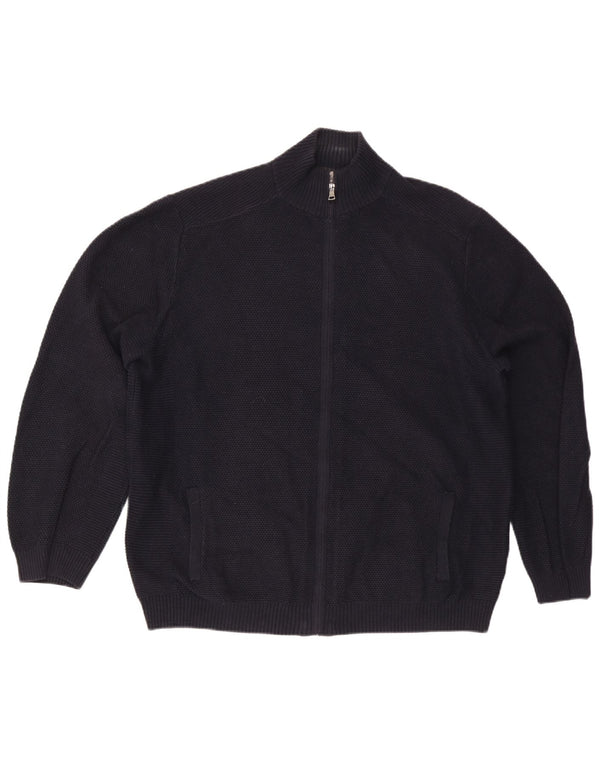 Marks & Spencer Cardigan pour homme en coton bleu marine 2XL