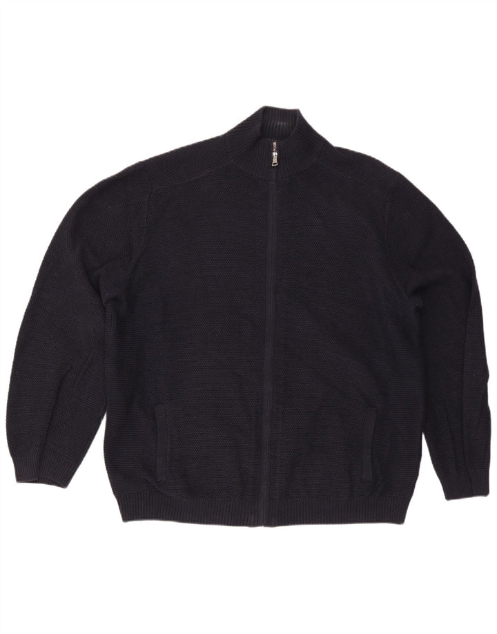 Marks & Spencer Cardigan pour homme en coton bleu marine 2XL