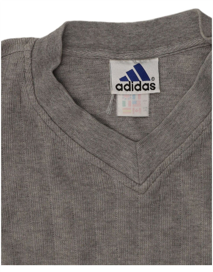 ADIDAS T-Shirt Homme Haut Large Gris Coton