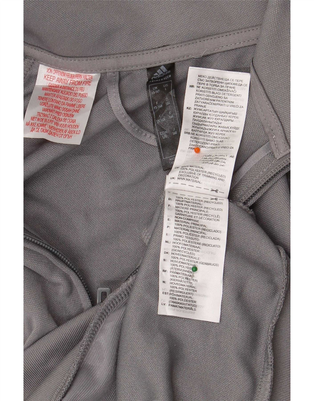 Veste de survêtement Adidas Garçon Aeroready 13-14 ans Gris Polyester
