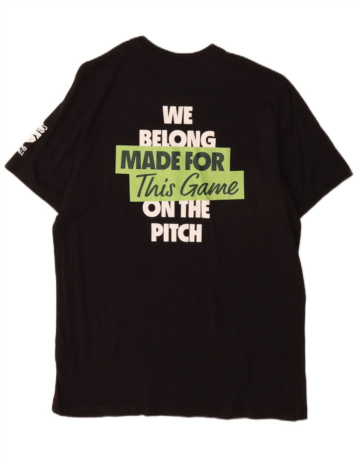 Nike T-shirt graphique pour homme en coton noir Taille L