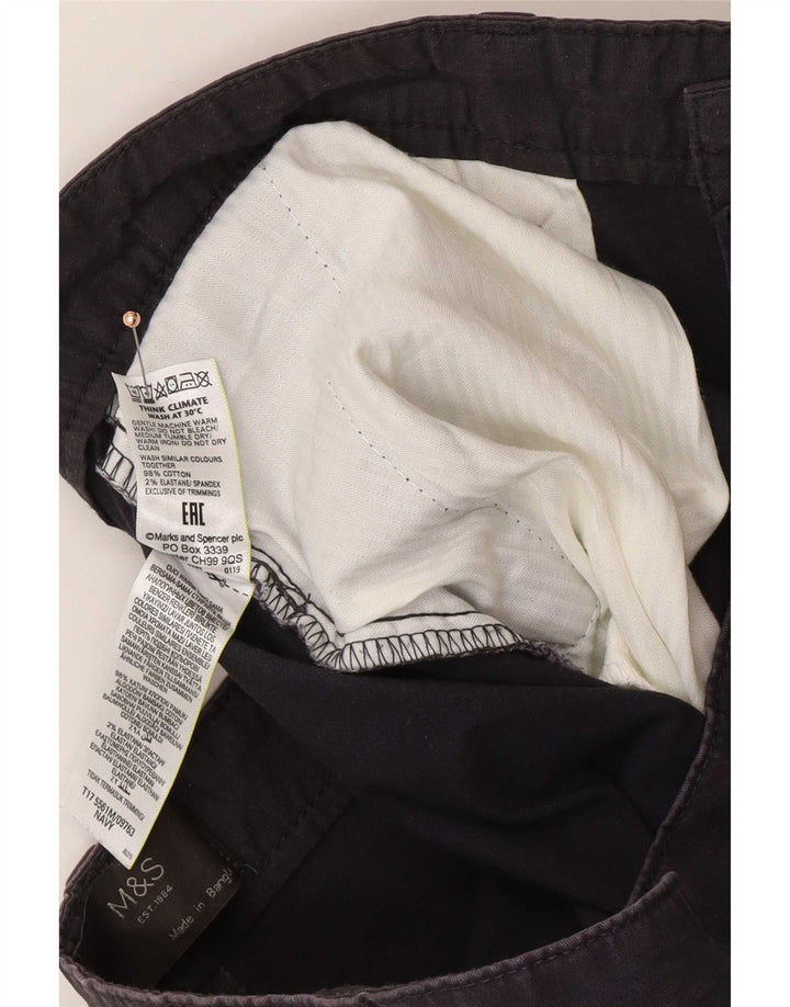 Marks & Spencer Short Chino Homme W36 Large Bleu Marine Coton