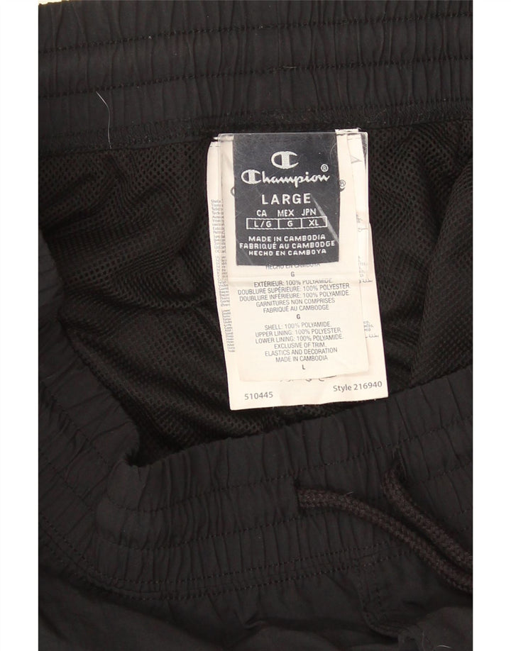 Champion Pantalon de survêtement cargo pour homme Large Noir Polyester
