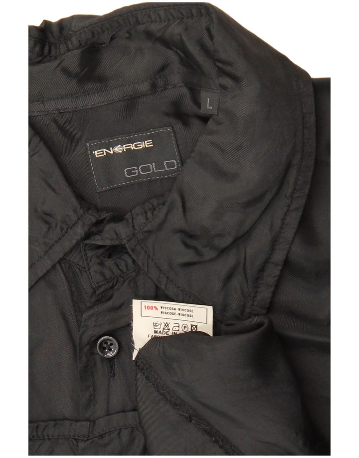 Energie Chemise Homme Large Noir Viscose