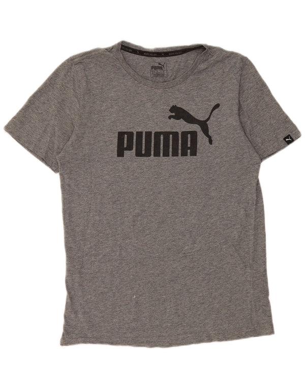 Puma T-Shirt Graphique Top XS Homme Gris Coton
