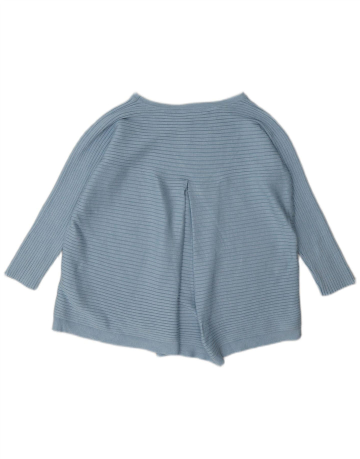 Phase Eight Haut Régulier Femme Manches 3/4 UK 14 Grande Viscose Rayée Bleue