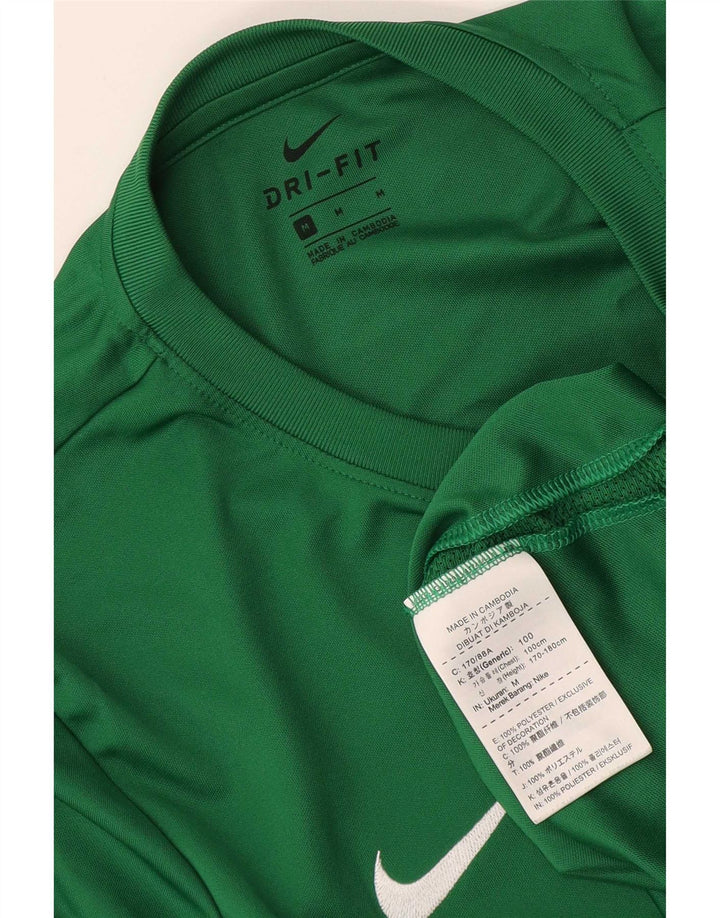 Nike Homme Dri Fit Graphic T-Shirt Haut Vert Moyen Polyester