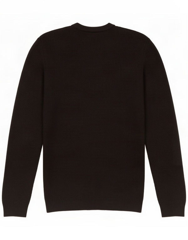 Reiss Mens Crew Neck Jumper Sweater Medium Black Wool