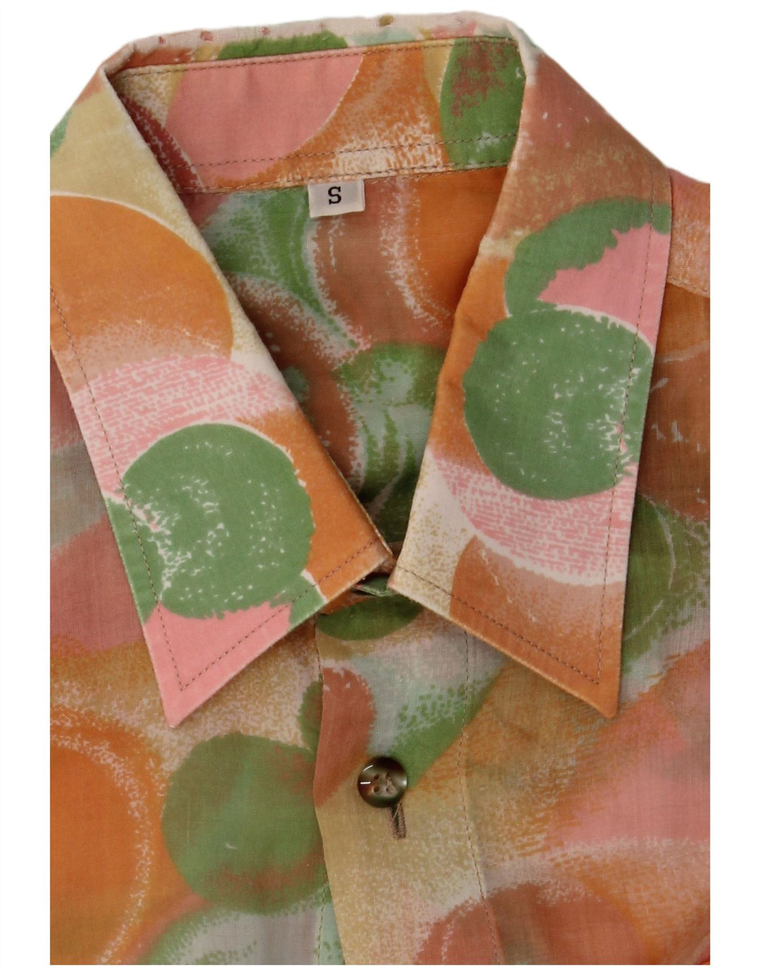 Chemise à manches courtes Vintage pour hommes, petite Viscose géométrique multicolore