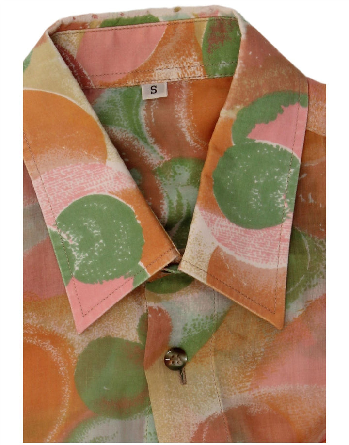 Chemise à manches courtes Vintage pour hommes, petite Viscose géométrique multicolore
