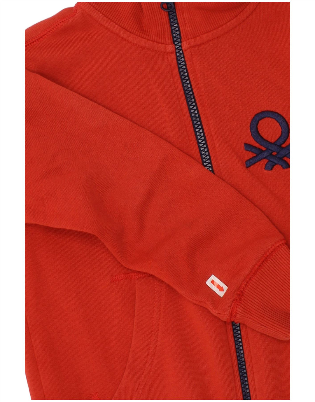 BENETTON Veste de Survêtement Garçon 6-7 Ans Petit Rouge Coton