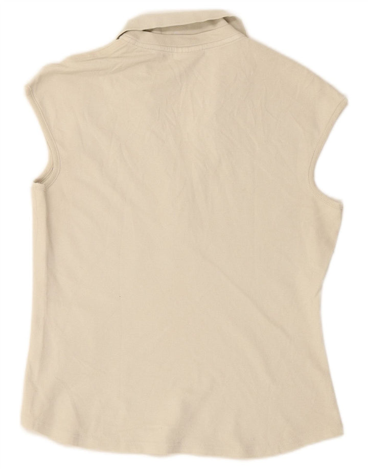 LACOSTE Polo sans manches femme taille 44 grand coton blanc