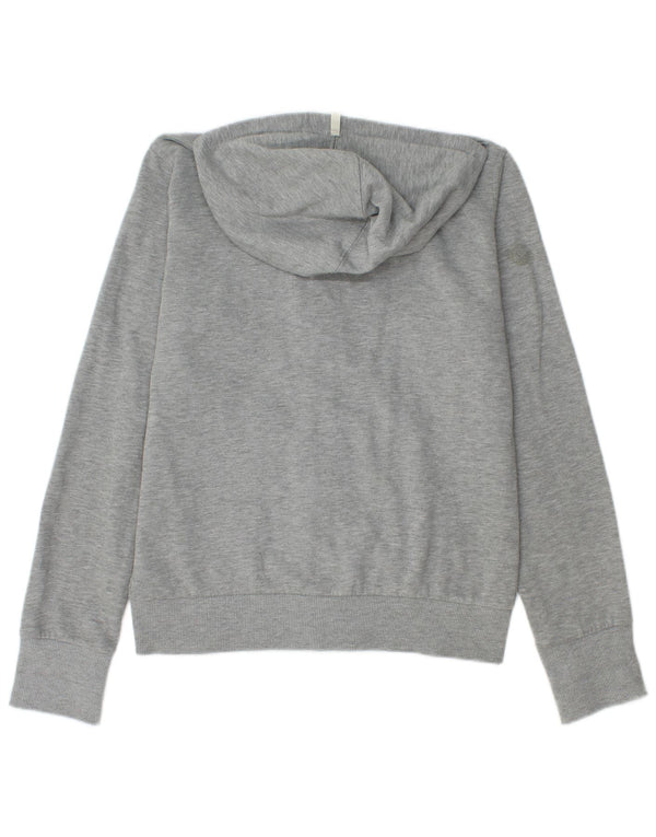 Puma Pull à capuche zippé pour femme UK 14 Gris moyen moucheté