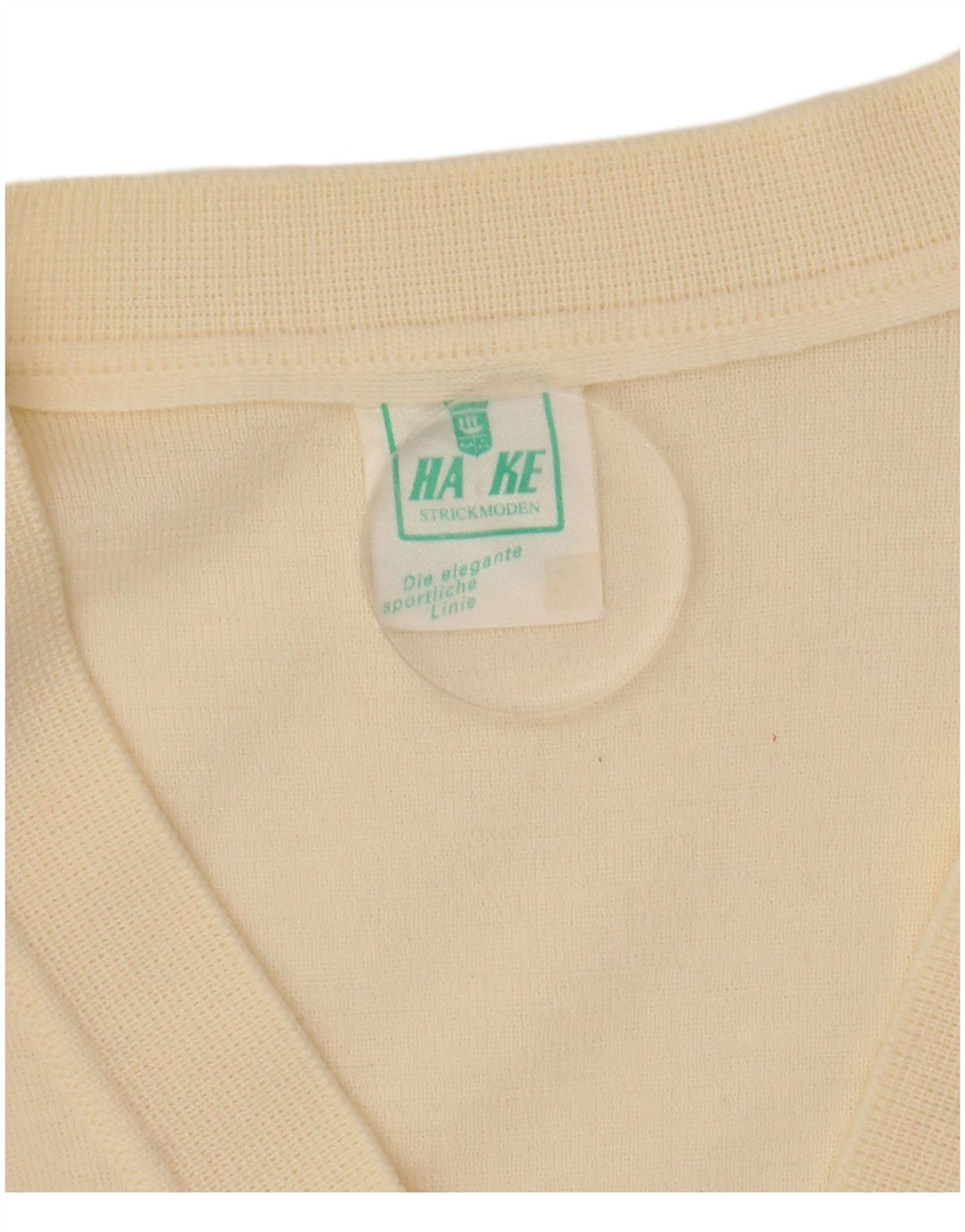 VINTAGE Pull Cardigan Femme UK 12 Beige Moyen