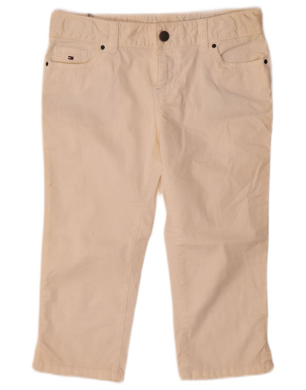 Tommy Hilfiger Pantalon Capri Fille 13-14 Ans W28 L16 Coton Beige